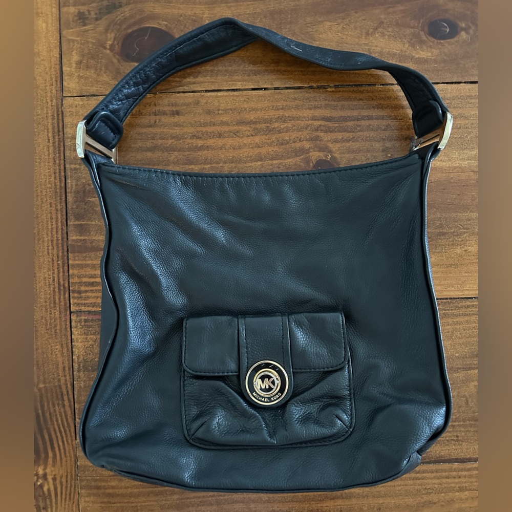 Michael Kors push lock leather purse